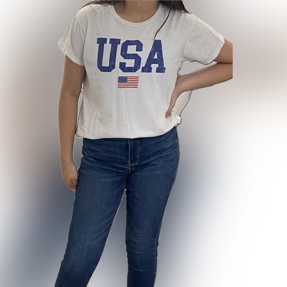 USA, red, white, and blue tee shirt. - Picture 2 of 3